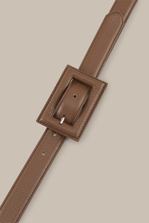 Nappa Leather Belt in Brown