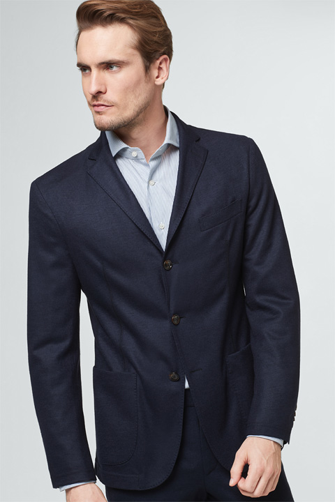 Baukasten Jersey Sakko Gero in Navy