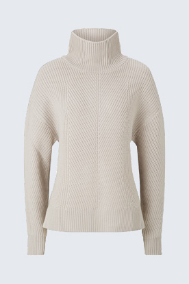Merino-Pullover in Beige