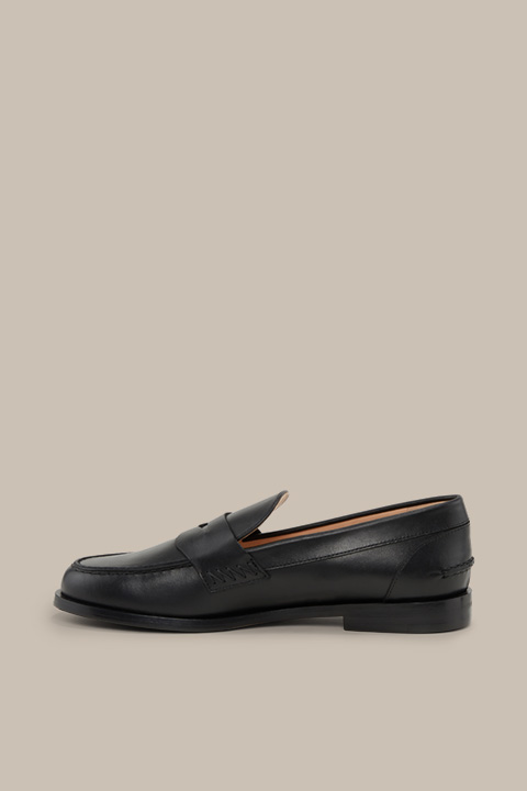 Loafer aus Leder by Unützer in Schwarz