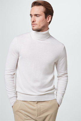 Kaschmir- Rollkragenpullover Cashmono in Creme