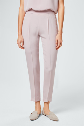 Seiden-Cady-Hose in Puder-Rosé