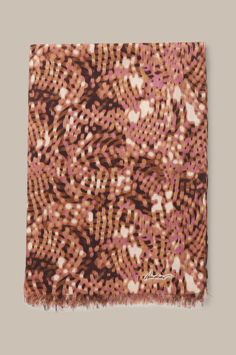 Schal aus Modal in Camel-Rosé gemustert product