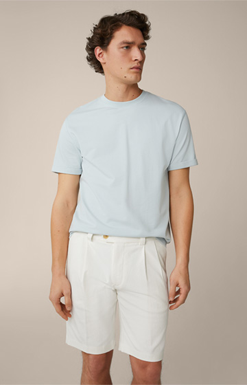 Leichtes Sweat-T-Shirt Sevo aus Baumwolle in Sky Blue