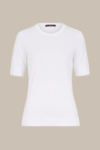 Tencel-Baumwoll-Shirt in Weiss