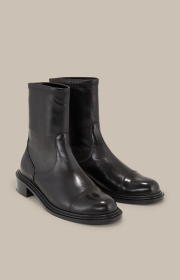 Ankle boots in Nappa Lamb Leather by Unützer in Black