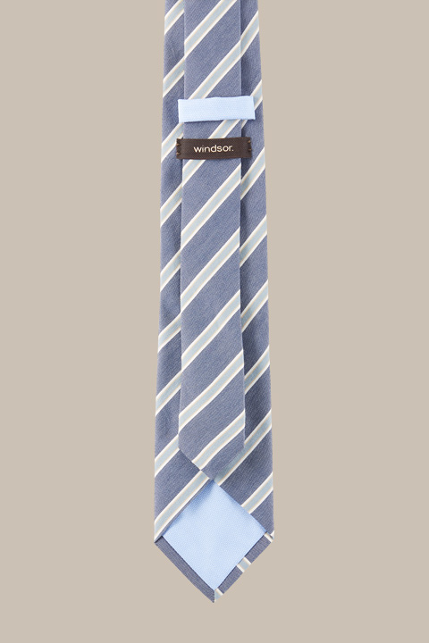 Navy/Light Blue Striped Tie