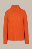 Cashmere-Pullover mit Stehkragen in Orange
