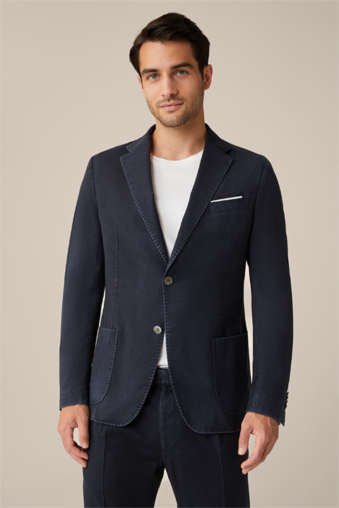 Manolo Frosted Wool Jacket in Navy Marl