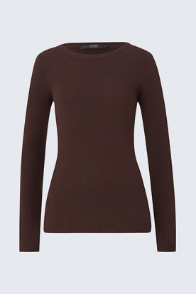 Cashmere-Pullover in Dunkelbraun