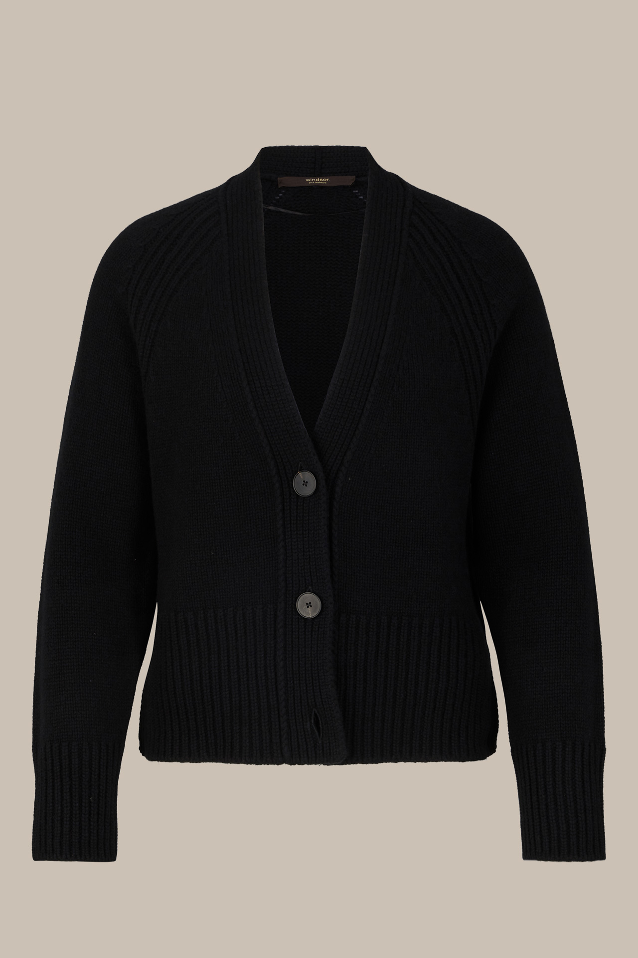 Cashmere Cardigan in Black - in the windsor. Online-Shop