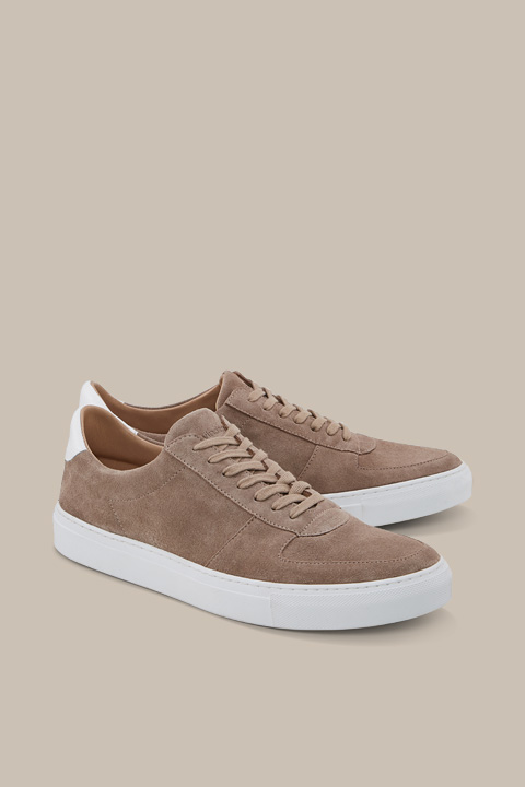 Sneaker aus Veloursleder by Ludwig Reiter in Taupe