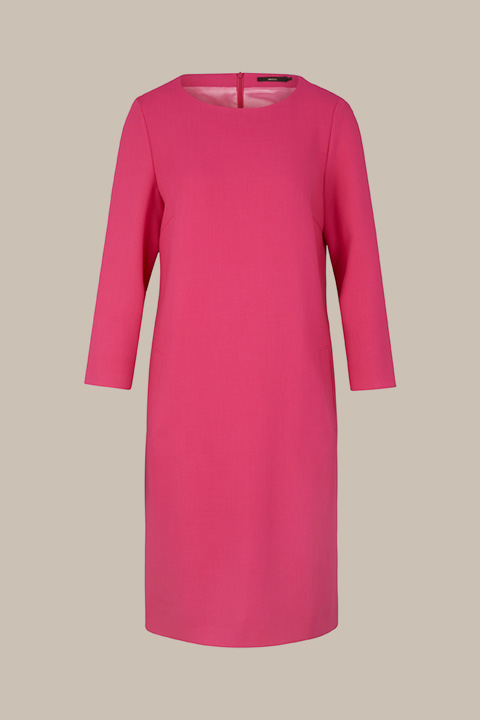 Wollcrêpe-Kleid in Pink