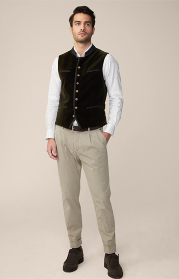 Au Traditional Waistcoat in Dark Green and Anthracite