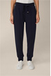Tencel Cotton Blend Jogger-style Trousers in Dark Blue 