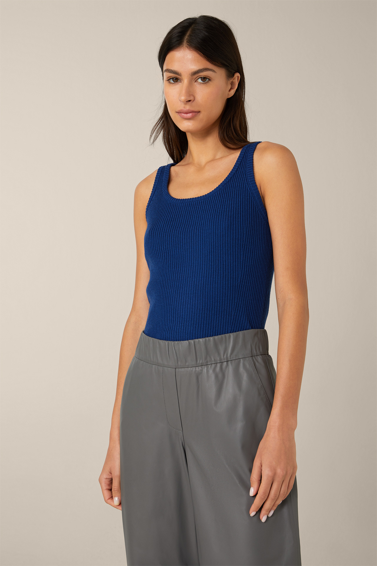 Merino Knitted Top in Blue