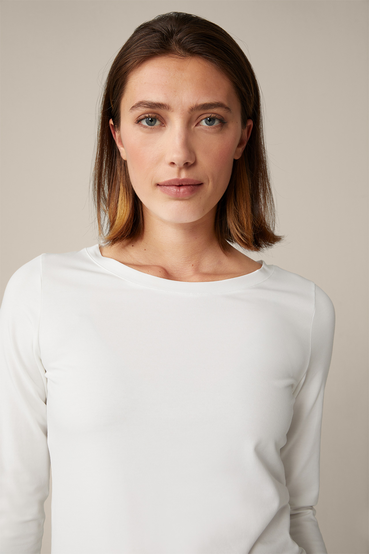 Baumwoll-Shirt in Weiß