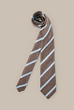 Krawatte in Braun-Blau gestreift