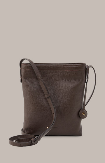 Crossbody Bag in Nappa Leather in Dark Brown