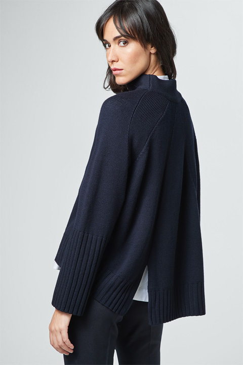 Strick-Pullover in Navy