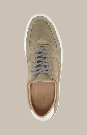 Baskets Flat Breeze by Ludwig Reiter, coloris olive et blanc
