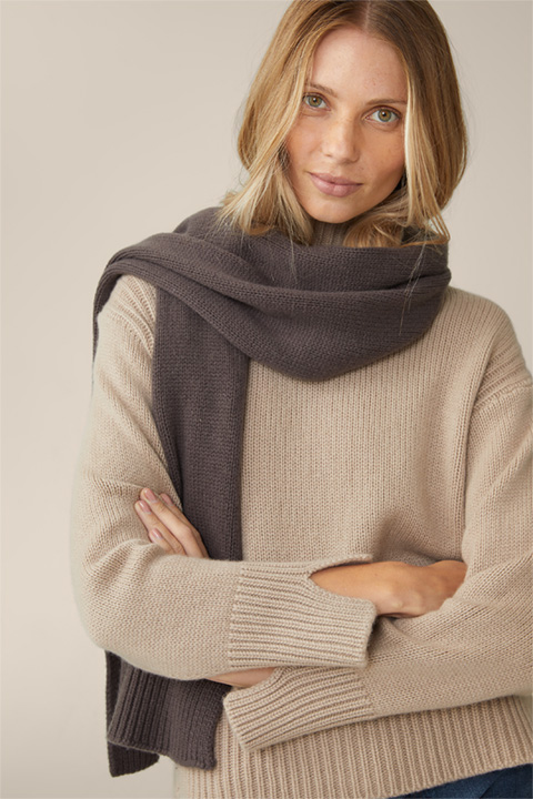 Cashmere-Schal in Taupe