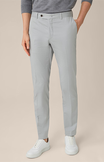 Santios Cotton Satin Trousers in Pastel Grey