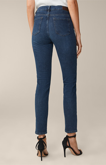 Slim Fit Denim Trousers in a Blue Washed Look