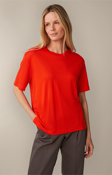 T-Shirt aus Tencel in Rot