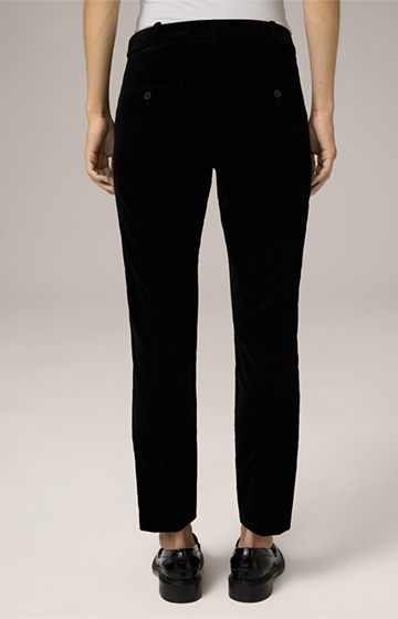 Velvet Suit Trousers in Black