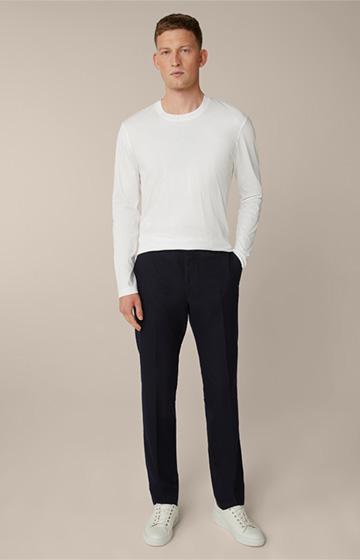 Gabriello Cotton Long-sleeved Shirt in White