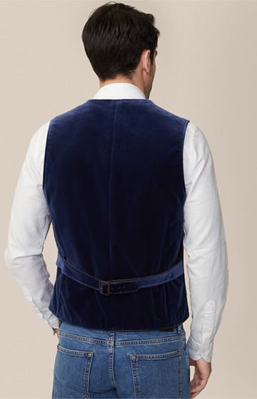 Gilet d’inspiration traditionnelle Isar, bleu moyen