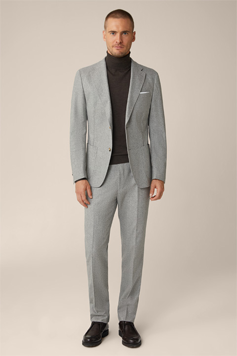Pantalon modulaire en laine mélangée Giro avec cachemire gris chiné