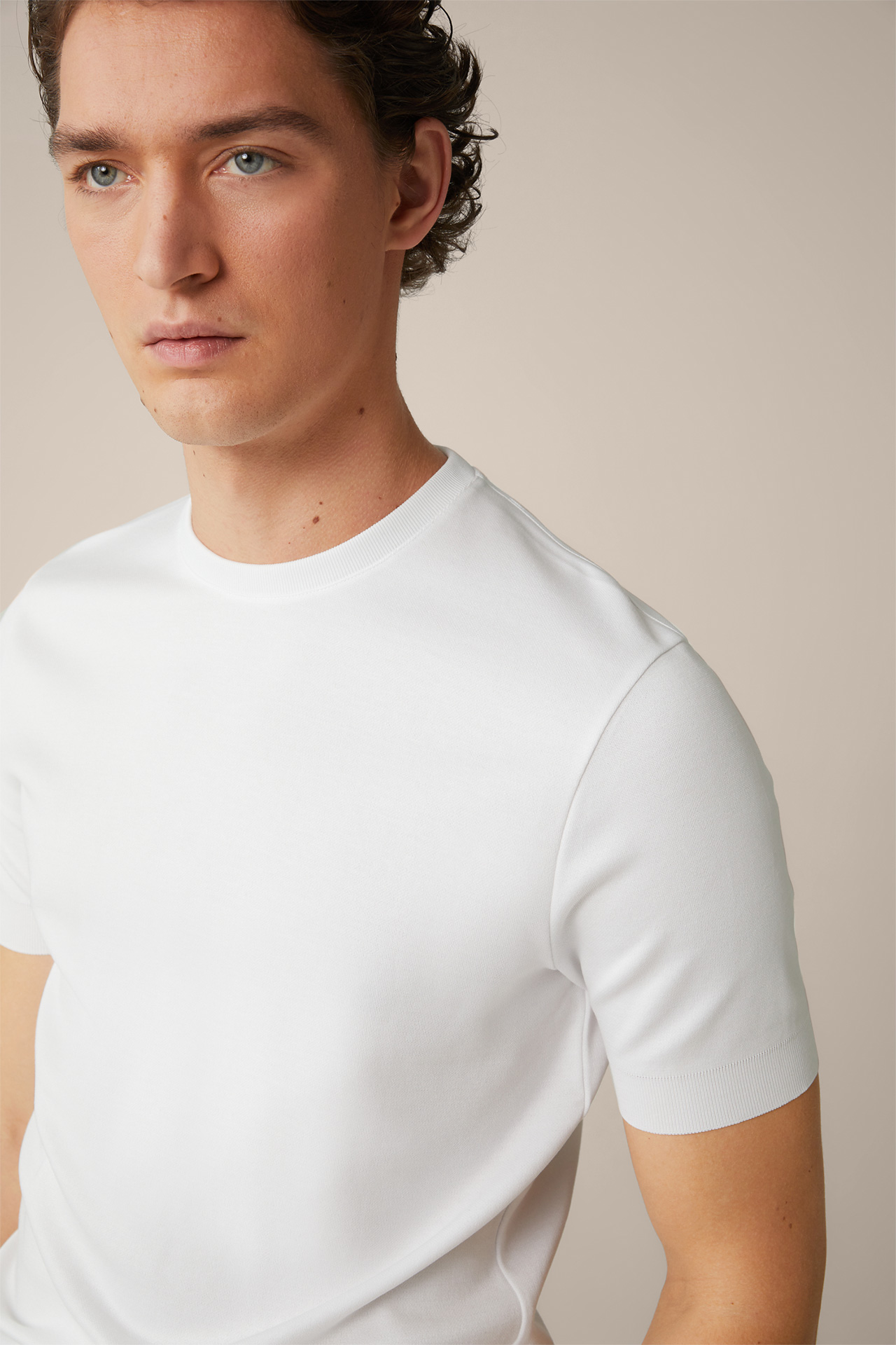 Baumwoll-T-Shirt Floro in Weiß