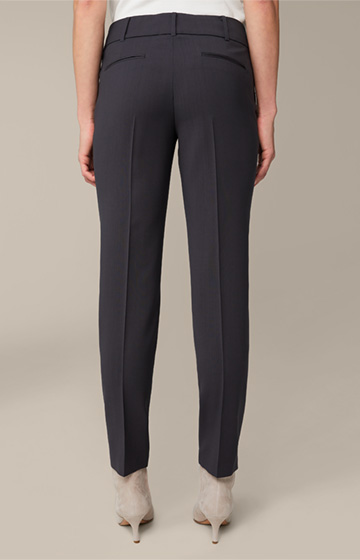 Virgin Wool Suit Trousers in Anthracite