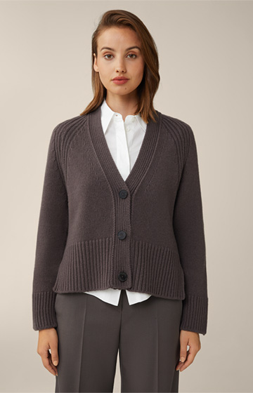 Cashmere Cardigan in Taupe