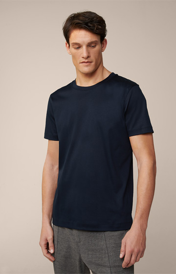 Baumwoll-T-Shirt Gabriello in Navy