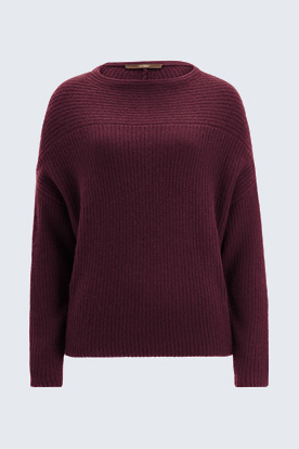 Cashmere-Pullover in Bordeaux
