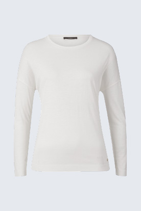 Langarm-Shirt in Ecru