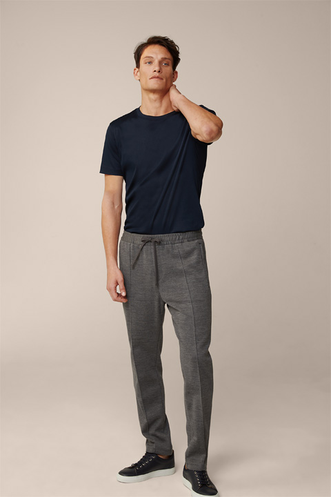 Gabriello Cotton T-shirt in Navy