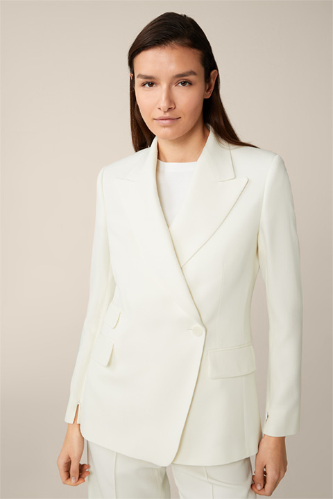 Luxury Wool Blazer in Off-white