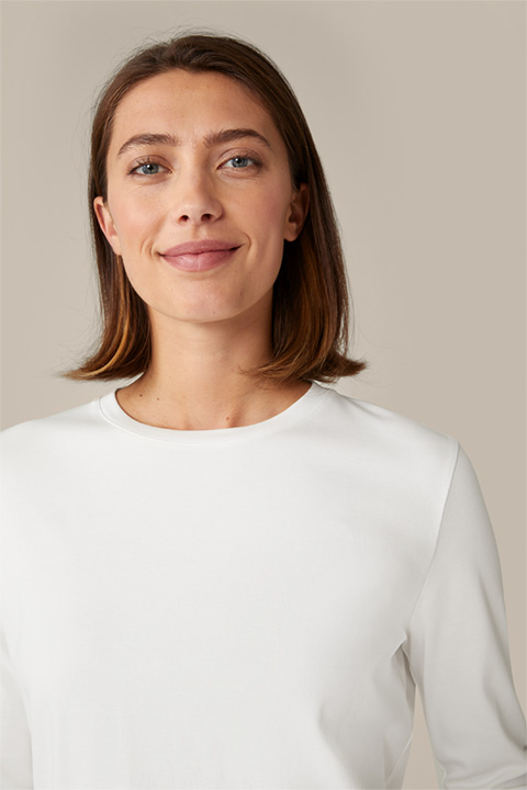 Organic Cotton Long-sleeved Top in White