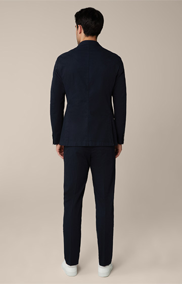 Solaro Silvino Cotton Mix Suit in Navy