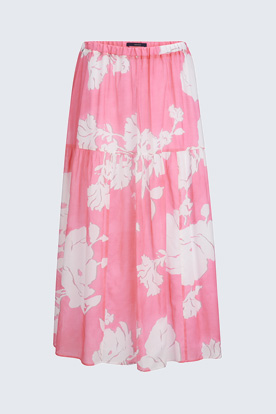 Maxi-Rock in Pink-Weiß