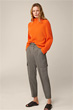 Cashmere-Pullover mit Stehkragen in Orange