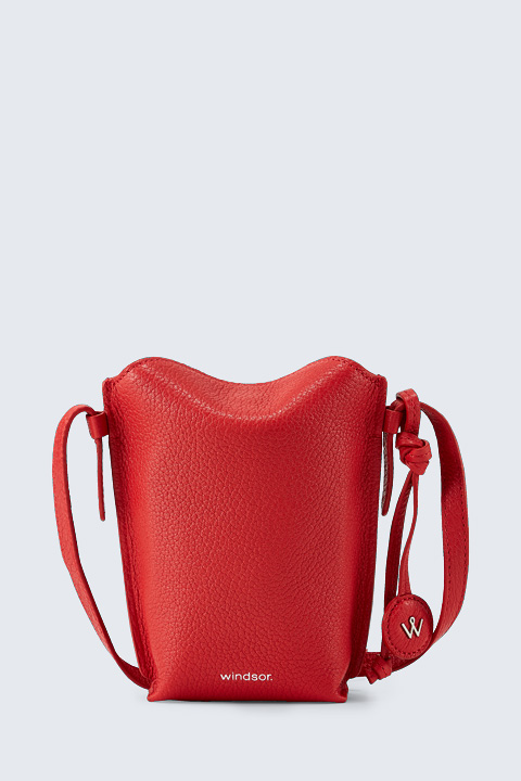 red crossbody clutch