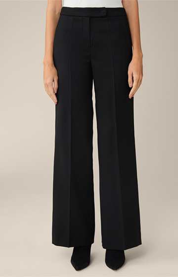 Marlene Flannel Trousers in Black