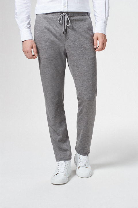 Jersey-Hose Ferlos in Grau