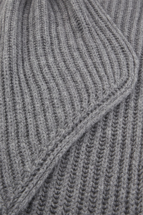 Écharpe en laine vierge et cachemire, en gris