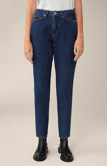 Mom-Jeans in Blue washed